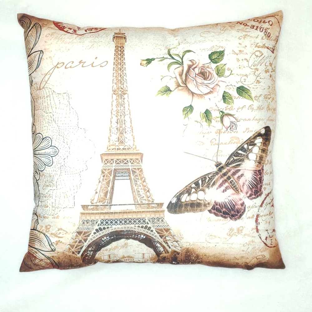 3/$35 Accent pillow cover Paris theme - Picture 5 of 5